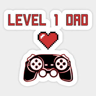 Level 1 Dad Gamer Father's Day Sticker